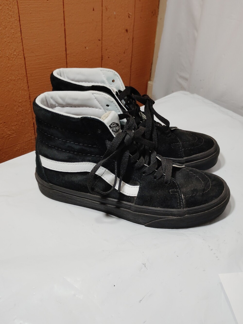 Size 5.5M - Vans Sk8- High Pig Suede - Black  Women's Size 7